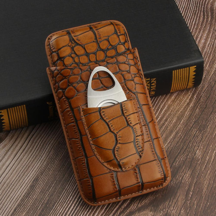 GALINER Travel Cigar Leather Case